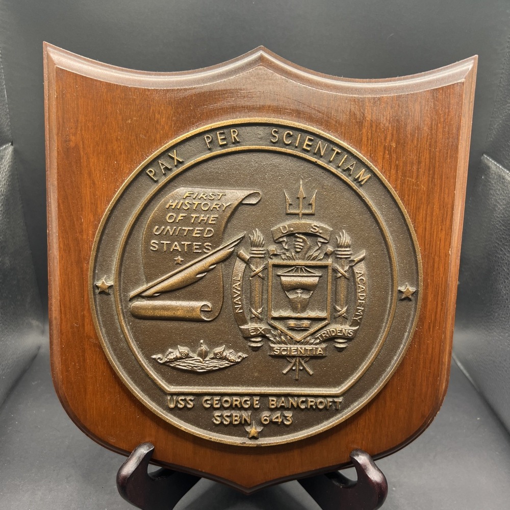 USS George Bancroft SSBN 643 Submarine Plaque 6.75in Medallion COB Shirley Estat